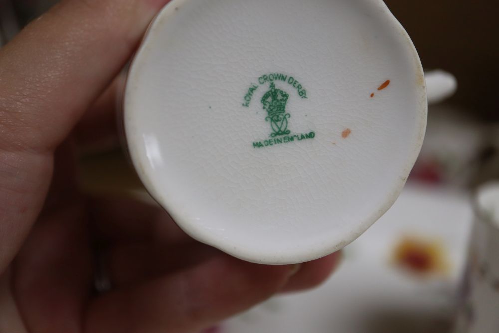 A Royal Crown Derby Posies part tea service and other Royal Crown Derby teaware